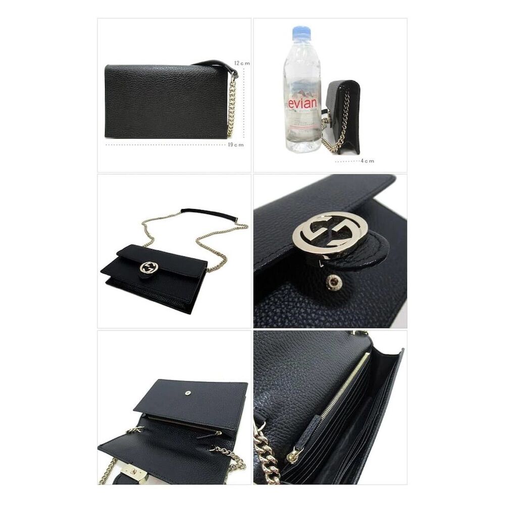 Gucci Women's Black Shoulder Bag with Silver Chain & GG Logo - Picture 9 of 11